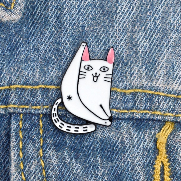 Jewelry - NEW Sexy Cat Cartoon Enamel Pin Brooch